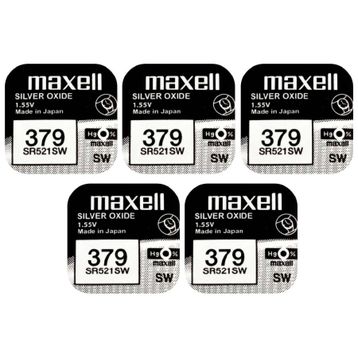 Maxell 379 SR521SW 5'li Saat Pili