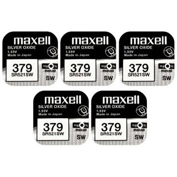 Maxell 379 SR521SW 5'li Saat Pili