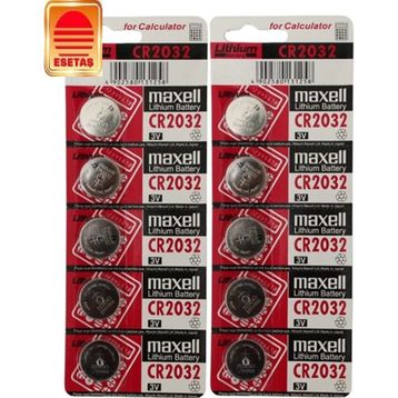 Maxell CR2032 10 Adet 3 V Lityum Pil