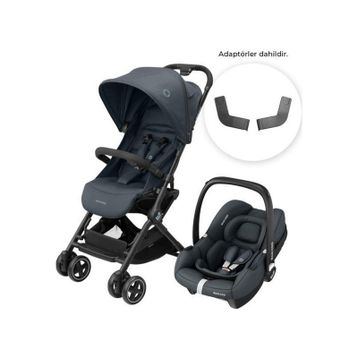 Maxi-Cosi Lara 2-CabrioFix I-Size Ultra Kompakt Kabin Boy Seyahat Sistem Essential Graphite Bebek Arabası