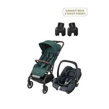 Maxi-Cosi Soho Cabriofix I-Size Ana Kucaklı Ultra Kompakt Seyahat Sistem Green-Graphite Bebek Arabası