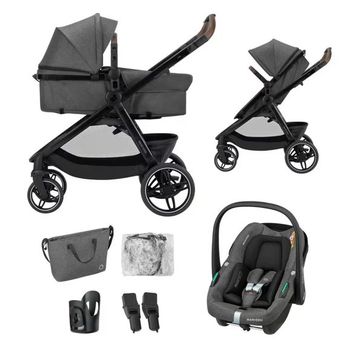 Maxi-Cosi Zelia S Trio 2 Cabriofix I-size Ana Kucaklı 3'ü 1 Arada Seyahat Sistem Dark Grey Bebek Arabası