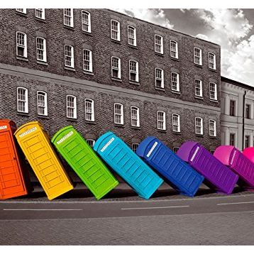 Maxi London Phoneboxes Falling Poster