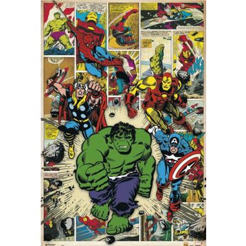 Maxi Marvel Here Come The Heroes Poster