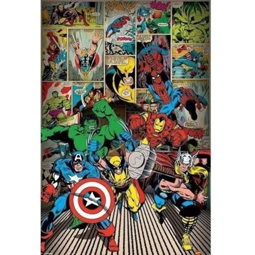 Maxi Marvel Here Come The Heroes Poster