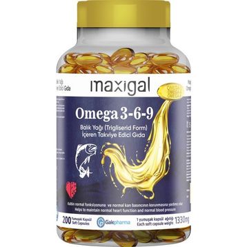 Maxigal Omega 3-6-9 200 Kapsül Balık Yağı