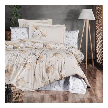 Maxstyle 100x120 cm Luna Poplin Double Saten Nevresim Takımı