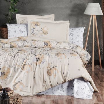 Maxstyle 100x120 cm Luna Poplin Double Saten Nevresim Takımı