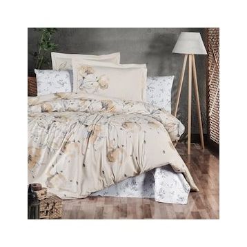 Maxstyle 100x120 cm Luna Poplin Double Saten Nevresim Takımı