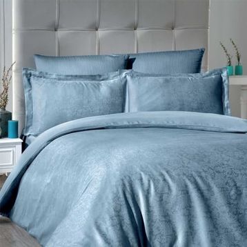 Maxstyle 160x220 cm Jakarlı Reyka Petrol Double Nevresim Takımı