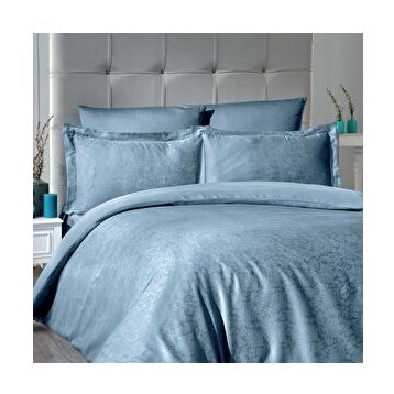 Maxstyle 160x220 cm Jakarlı Reyka Petrol Double Nevresim Takımı