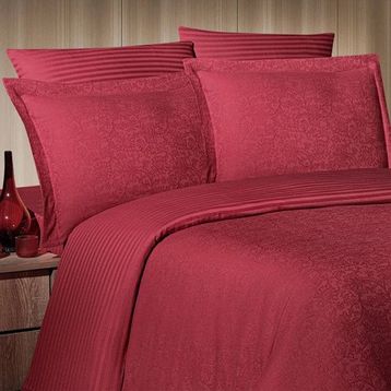 Maxstyle Jakarlı Reyka Bordo Double Nevresim Takımı