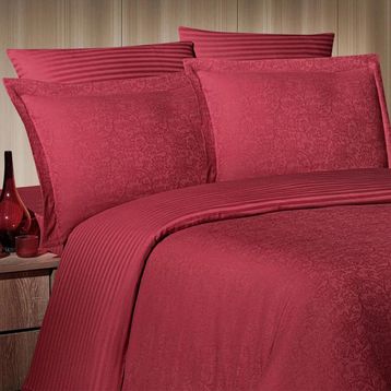 Maxstyle Jakarlı Reyka Bordo Double Nevresim Takımı
