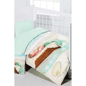 Maxstyle Mermaid 120 x 180 cm Renkli Bebek Nevresim Takimi