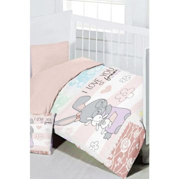 Maxstyle Ranforce Pink Rabbit Bebek Nevresim Takımı