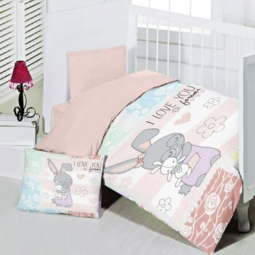 Maxstyle Ranforce Pink Rabbit Bebek Nevresim Takımı
