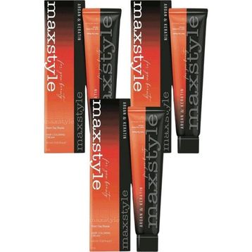 Maxstyle SPS265 Argan ve Keratin 2025/01 Siyah Oksidansız 3x60 ml Saç Boyası