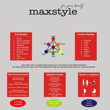 Maxstyle SPS387 Argan ve Keratin 2025/07.00 Yoğun Kumral Oksidansız 5x60 ml Saç Boyası