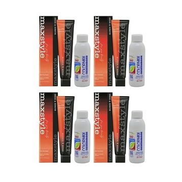 Maxstyle SPS626 Argan ve Keratin 2025/01 Siyah 4x60 ml Saç Boyası+4x90 ml Oksidan