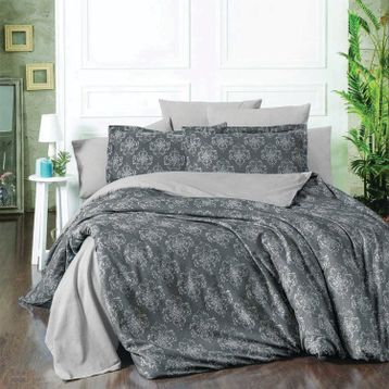 Maxstyle Vintage Lyocell Antrasit Çift Kişilik Nevresim Takımı