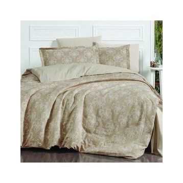Maxstyle Vintage Lyocell Bej Çift Kişilik Nevresim Takımı
