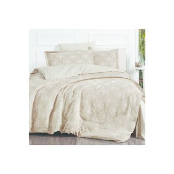 Maxstyle Vintage Lyocell Bej Çift Kişilik Nevresim Takımı