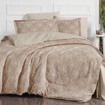 Maxstyle Vintage Lyocell Bej Çift Kişilik Nevresim Takımı