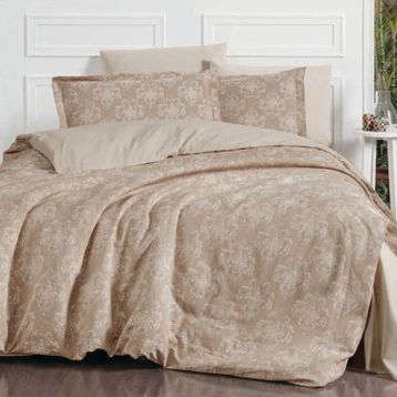 Maxstyle Vintage Lyocell Bej Çift Kişilik Nevresim Takımı