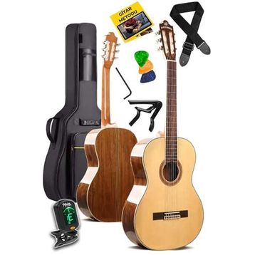 Maxword X45 Profesyonel Masif Ağaç 4/4 Yetişkin Seri Üst Segment Klasik Gitar Seti