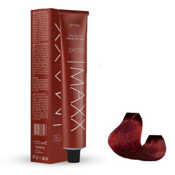 Maxx Deluxe 5.65 Çilek Kırmızısı 60 ml Tüp Saç Boyası + Sıvı Oksidan