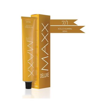 Maxx Deluxe 7.1 Küllü Kumral 60 ml Tüp Saç Boyası + Sıvı Oksidan