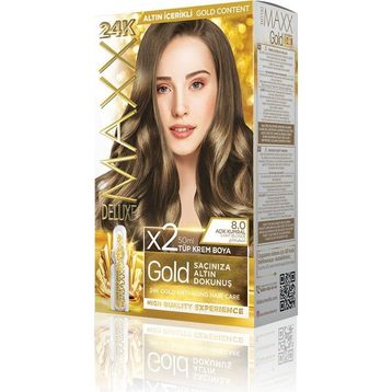 Maxx Deluxe Golden Beauty 8.0 Açık Kumral Set Saç Boyası