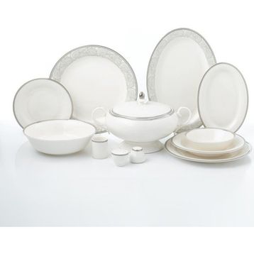 Maxx Doria Palace Silver Paisley 12 Kişilik 72 Parça Yemek Takımı