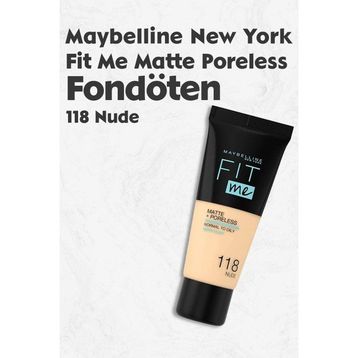 Maybelline Fit Me Matte Poreless No:118 Nude Fondöten
