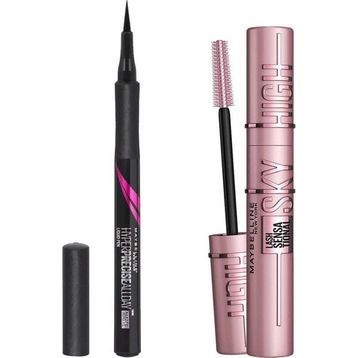 Maybelline Hyper Precise Eyeliner + Lash Sensational Sky High Maskara
