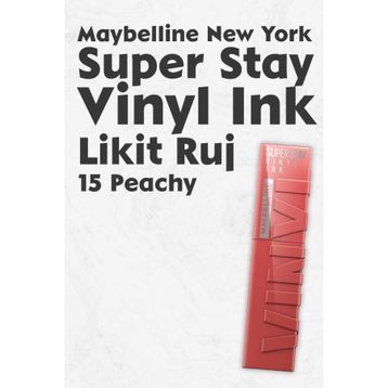 Maybelline Ink 15 Peachy Superstay Vinly Likit Ruj