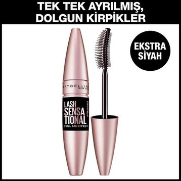 Maybelline Lash Sensational Yelpaze Etkili Intense Siyah Maskara