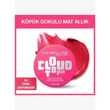 Maybelline New York Cloudtopia 04 Pink Daydream Köpük Dokulu Mat Allık