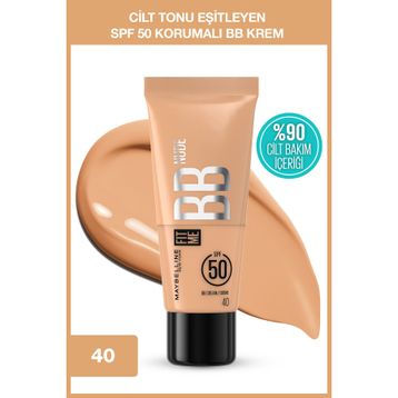 Maybelline New York Fit Me 40 Nude Cilt Bakımı Etkili Nemlendirici SPF50 BB Krem