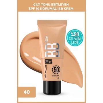 Maybelline New York Fit Me 40 Nude Cilt Bakımı Etkili Nemlendirici SPF50 BB Krem