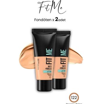 Maybelline New York Fit Me Matte + Poreless Foundation 122 Creamy Beige 30 ml Mat Fondöten