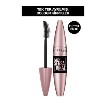 Maybelline New York Lash Sensational Yelpaze Etkili Intense Black Maskara Ekstra Siyah Mini Falsies Lash Lift Maskaralı Set