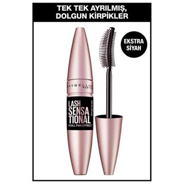 Maybelline New York Lash Sensational Yelpaze Etkili Intense Black Maskara Ekstra Siyah Mini Falsies Surreal Maskara