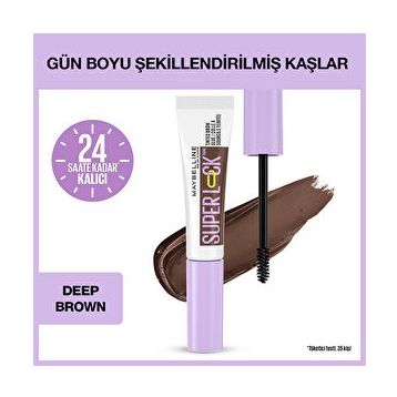 Maybelline New York Super Lock Brow Glue Deep Brown Kaş Sabitleyici Maskara