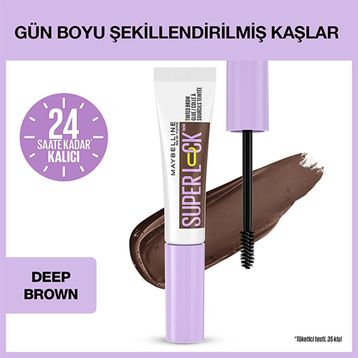Maybelline New York Super Lock Brow Glue Deep Brown Kaş Sabitleyici Maskara