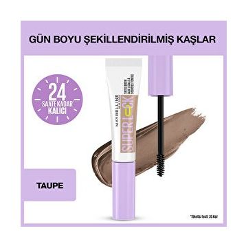 Maybelline New York Super Lock Brow Glue Taupe Kaş Sabitleyici Maskara