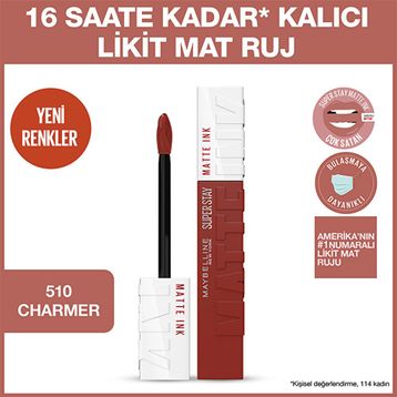 Maybelline New York Super Stay Matte Ink 510 Charmer Likit Mat Ruj