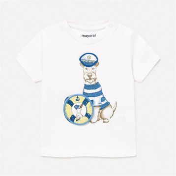 Mayoral 1007 Beyaz Bebek T-shirt
