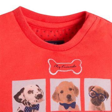 Mayoral 1010 Kırmızı Erkek Bebek Yazlık Kısa Kol T-shirt