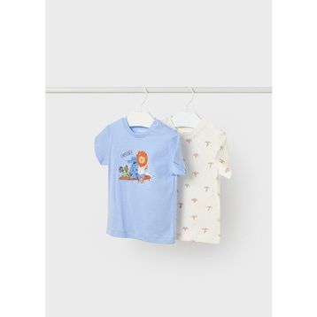 Mayoral 1021 Mavi İkili Erkek Bebek T-shirt Seti